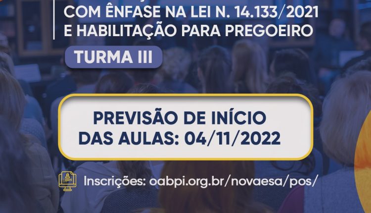 Pós-graduação em Licitações e Contratos abre vagas para turma III