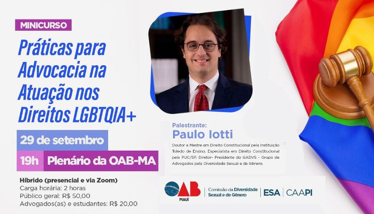 Minicurso Práticas para Advocacia na Atuação nos Direitos LGBTQIA+