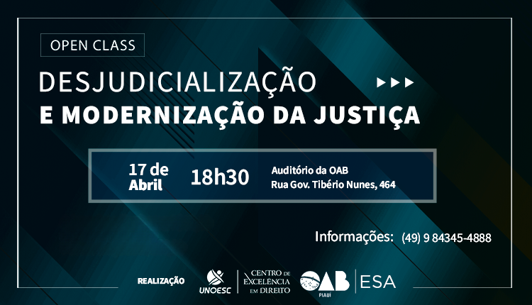 Desjudicialização e Modernização da Justiça