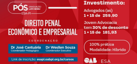 Pós-Graduação Lato Sensu em Direito Penal Econômico e Empresarial