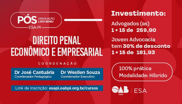 Pós-Graduação Lato Sensu em Direito Penal Econômico e Empresarial