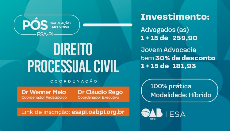 Pós-Graduação Lato Sensu em Direito Processual Civil