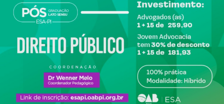 Pós-Graduação Lato Sensu em Direito Público