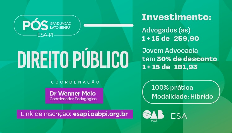 Pós-Graduação Lato Sensu em Direito Público