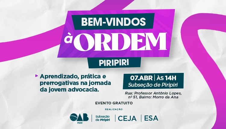 Bem-Vindos à Ordem – Piripiri