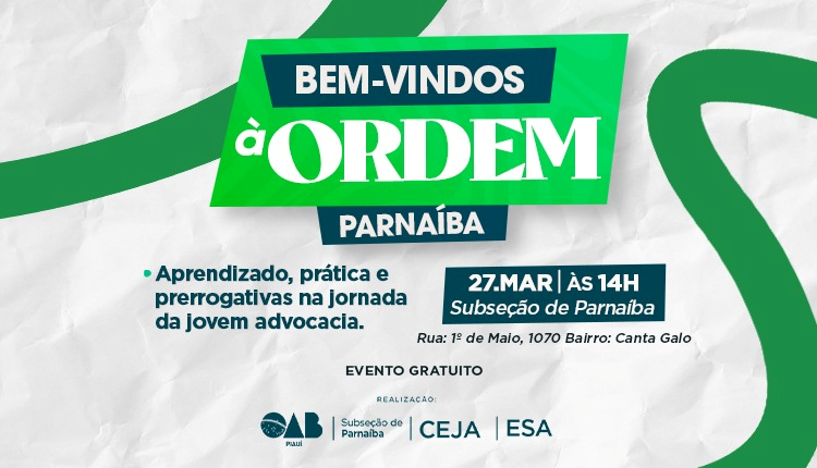 Bem-Vindos à Ordem – Parnaíba/PI