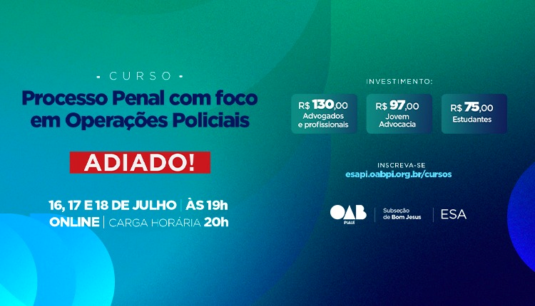 Curso Processo Penal com Foco em Operações Policiais