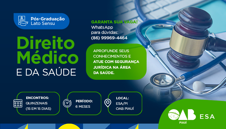 Pós-Graduação Lato Sensu em Direito Médico e da Saúde