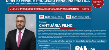 Módulo: Processos Criminais Especiais e Procedimentos – Parte 1